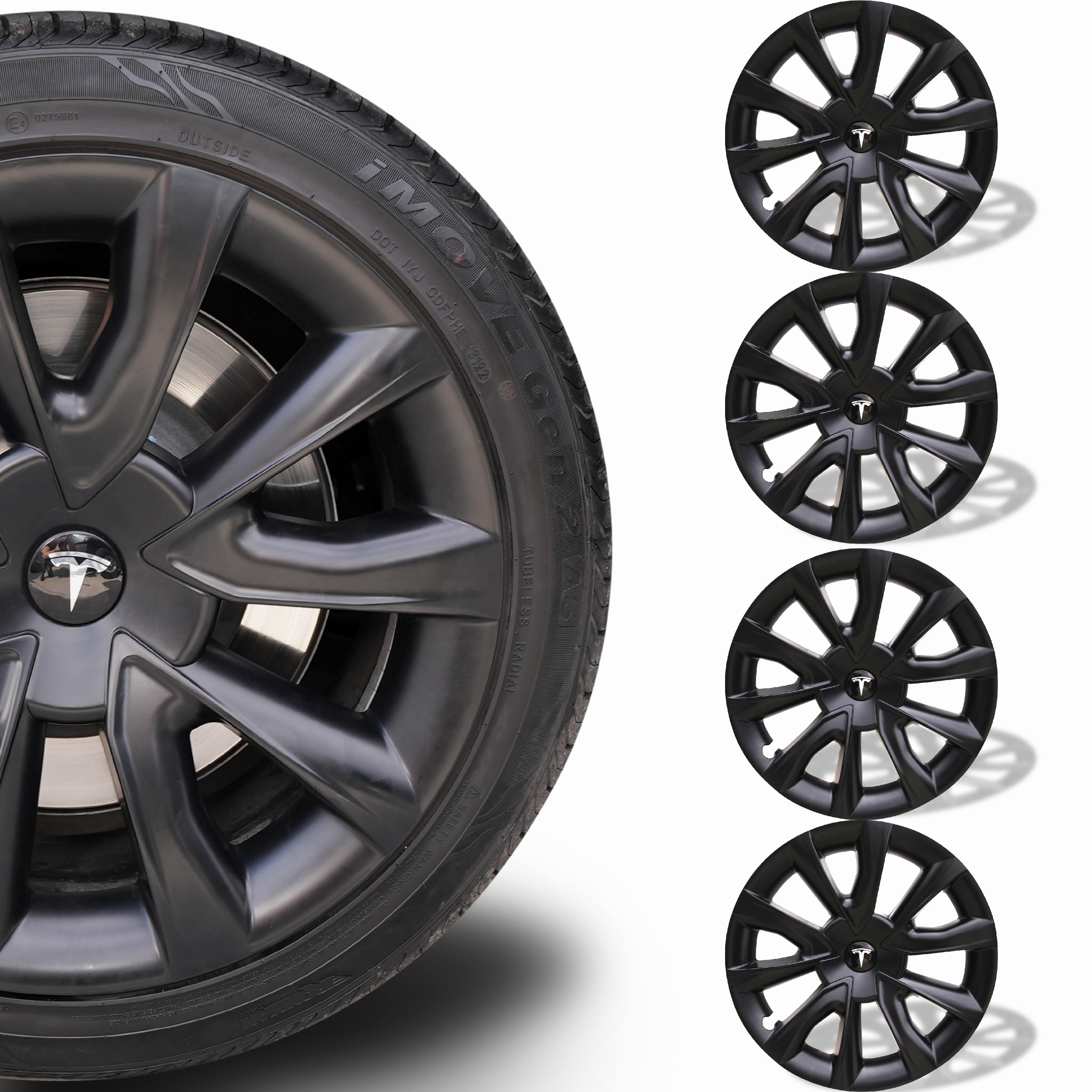 Tesla Model 3 Vortex Wheels Couvre-jantes Enjoliveurs, 18 pouces (4x) –  Hills