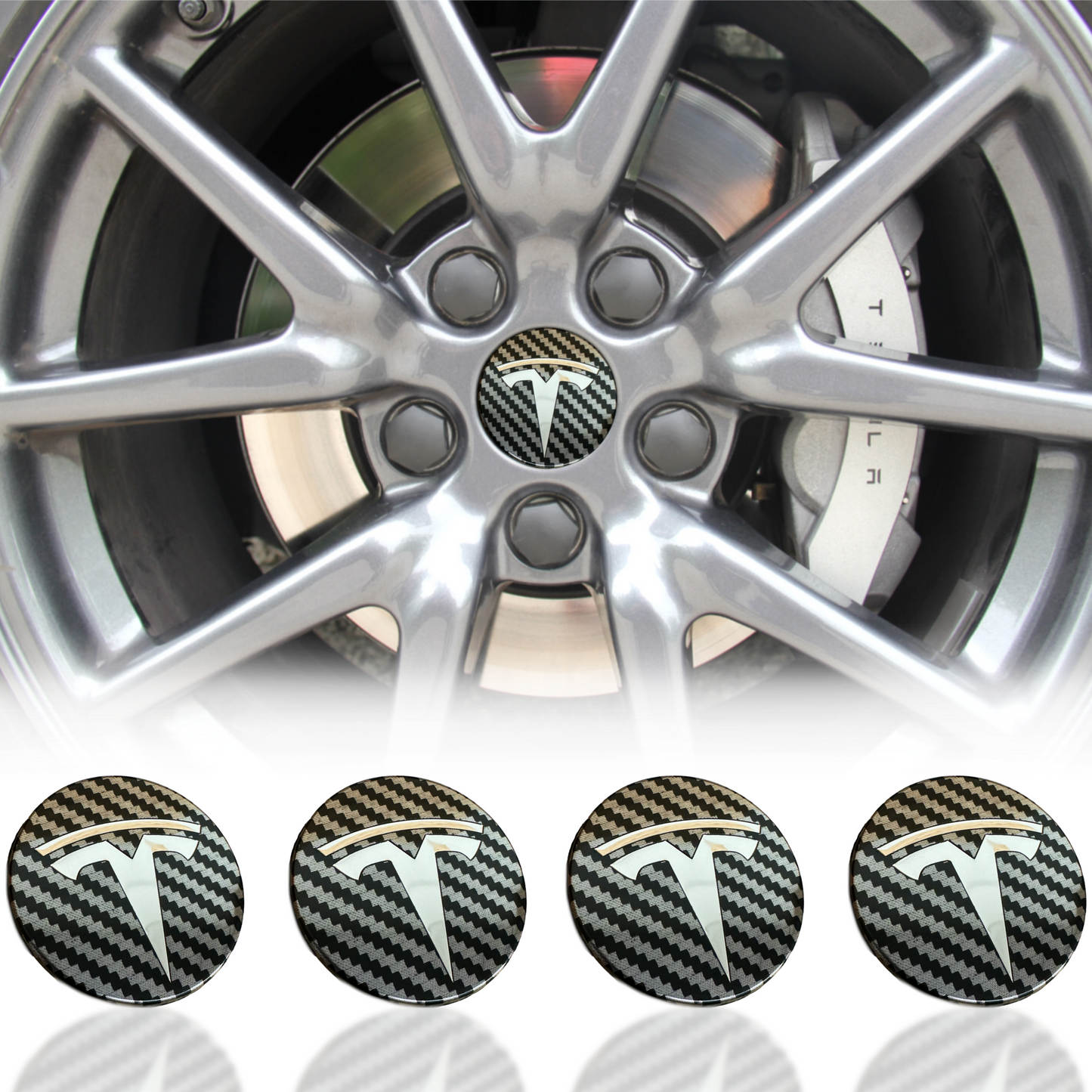 Carbon Fiber Center Cap for Tesla Model 3 Model Y Rim